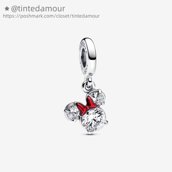 Pandora Disney Minnie Mouse Silhouette Dangle Charm - Picture 1 of 2